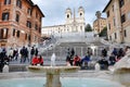 Spanish square (Piazza di Spagna). Rome Italy Royalty Free Stock Photo