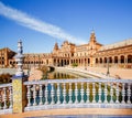 Spanish Square (Plaza de Espana) in Sevilla, Spain Royalty Free Stock Photo