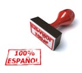 100% spanish stamp 3d rendering