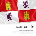 Spanish state Castile and Leon flag. Royalty Free Stock Photo