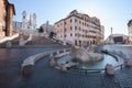 Spanish steps and the Barcaccia fountain