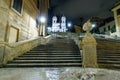 The spanish steps at the night