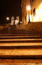 The Spanish steps at night, Rome Royalty Free Stock Photo