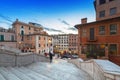 The Spanish steps in Rome at dusk, Italy Royalty Free Stock Photo