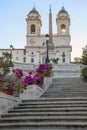 The Spanish Steps in Rome, Italy. Royalty Free Stock Photo