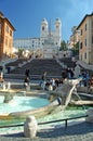 The Spanish Steps, Rome, Italy. Royalty Free Stock Photo