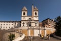 Spanish Steps in Rome, Italy. They lead from Spanish Square to the Trinity Church on the Hill