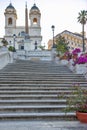 The Spanish Steps in Rome, Italy. Royalty Free Stock Photo