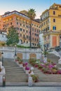 The Spanish Steps in Rome, Italy. Royalty Free Stock Photo