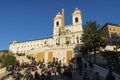 Spanish Steps in Rome at sunset Royalty Free Stock Photo