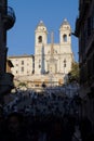 Spanish Steps in Rome at sunset Royalty Free Stock Photo