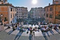 The Spanish Steps, seen from Piazza TrinitÃÂ° dei Monti Royalty Free Stock Photo