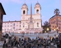 Spanish Steps with tourists in Rome, Italy Royalty Free Stock Photo