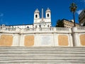 The Spanish Steps and Trinita` dei Monti Trinity of the Mountains church in Piazza di Spagna