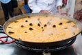 Paella with scallops Royalty Free Stock Photo