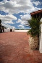 Spanish Style Patio Overlooking the Beach Royalty Free Stock Photo