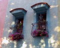 Spanish style windows Royalty Free Stock Photo