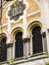 The Spanish Synagogue in the Jewish Quarter in Prague the Capital of the Czech Republic with the statue to Franz Kafka Royalty Free Stock Photo