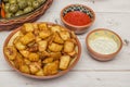 Spanish tapa patatas bravas