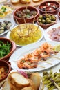 Spanish tapas bar food Royalty Free Stock Photo