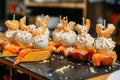 Spanish tapas called pintxos of the Basque country