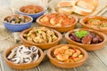 Spanish Tapas & Crusty Bread Royalty Free Stock Photo