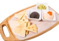 Spanish tapas platter with various pates. Royalty Free Stock Photo