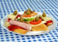 Spanish tapas selection. Royalty Free Stock Photo