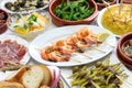 Spanish tapas variety Royalty Free Stock Photo