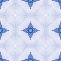 Spanish Tile Art. Blue Classic Ornament. Portuguese Tile Print. Watercolor Italian Tile. Floral Ornament. Floral Watercolor