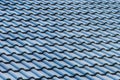 Spanish tile roof. Abstract background texture Mediterranean architectural details Royalty Free Stock Photo