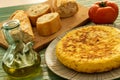 Spanish tortilla with all the ingredients Royalty Free Stock Photo