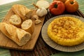 Spanish tortilla with all the ingredients Royalty Free Stock Photo