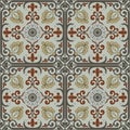 Spanish traditional ornament, Mediterranean seamless pattern, tile design.