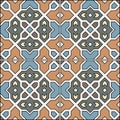 Spanish traditional ornament, Mediterranean seamless pattern, tile design.