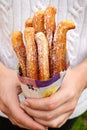 Spanish traditional pastry churros Royalty Free Stock Photo