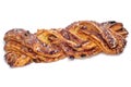 Spanish Trenza de Almudevar, a typical braided pastry Royalty Free Stock Photo