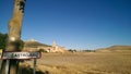 Spanish village road on the way of Saint James, camino de santiago, Spain.