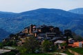 Spanish villages Estamariu with mountain panorama in the background Royalty Free Stock Photo