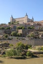 Toledo viewed across the Tagus River on a sunny day