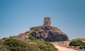 The Spanish watchtower on the Nora penisula. Royalty Free Stock Photo