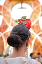 Spanish woman, the Seville Fair, Andalusia, Spain