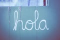 Spanish word Hola - Hello