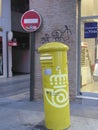Spanish yellow mail box