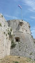 Spanjola Fortress Stone Wall Ruins, Hvar Croatia Royalty Free Stock Photo