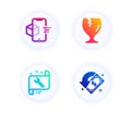 Spanner, Augmented reality and Fragile package icons set. Cashback sign. Vector