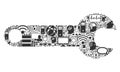 Spanner Collage Icon for BigData and Computing