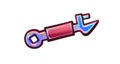 Spanner icon in cartoon style. Colorful vector Royalty Free Stock Photo