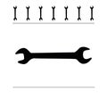 Spanner Icon isolated on white background. Vector Illustration