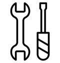 Spanner, Maintenance Isolated Vector Icon That can be very easily edit or modified. Royalty Free Stock Photo